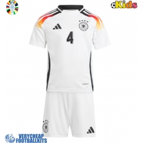 Germany Jonathan Tah #4 Replica Home Minikit Euro 2024 Short Sleeve (+ pants)